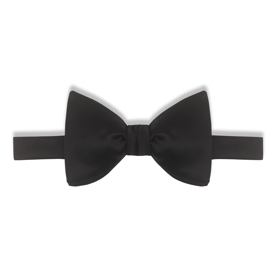 Black Satin Silk Bow Tie