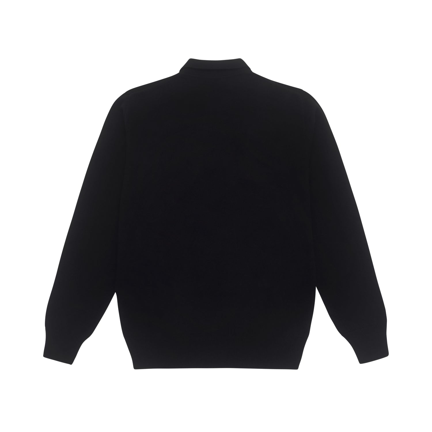 Midnight Blue Pure Cashmere Long Sleeve Polo