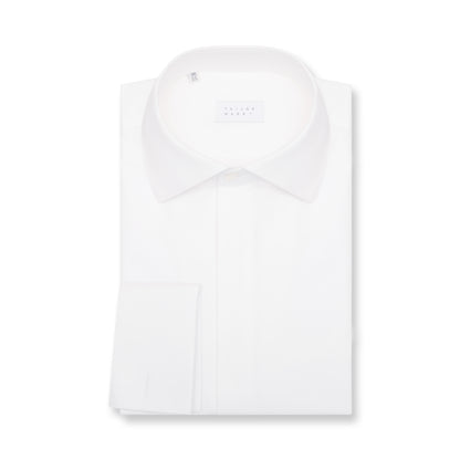 White Dinner Shirt with Fly Front