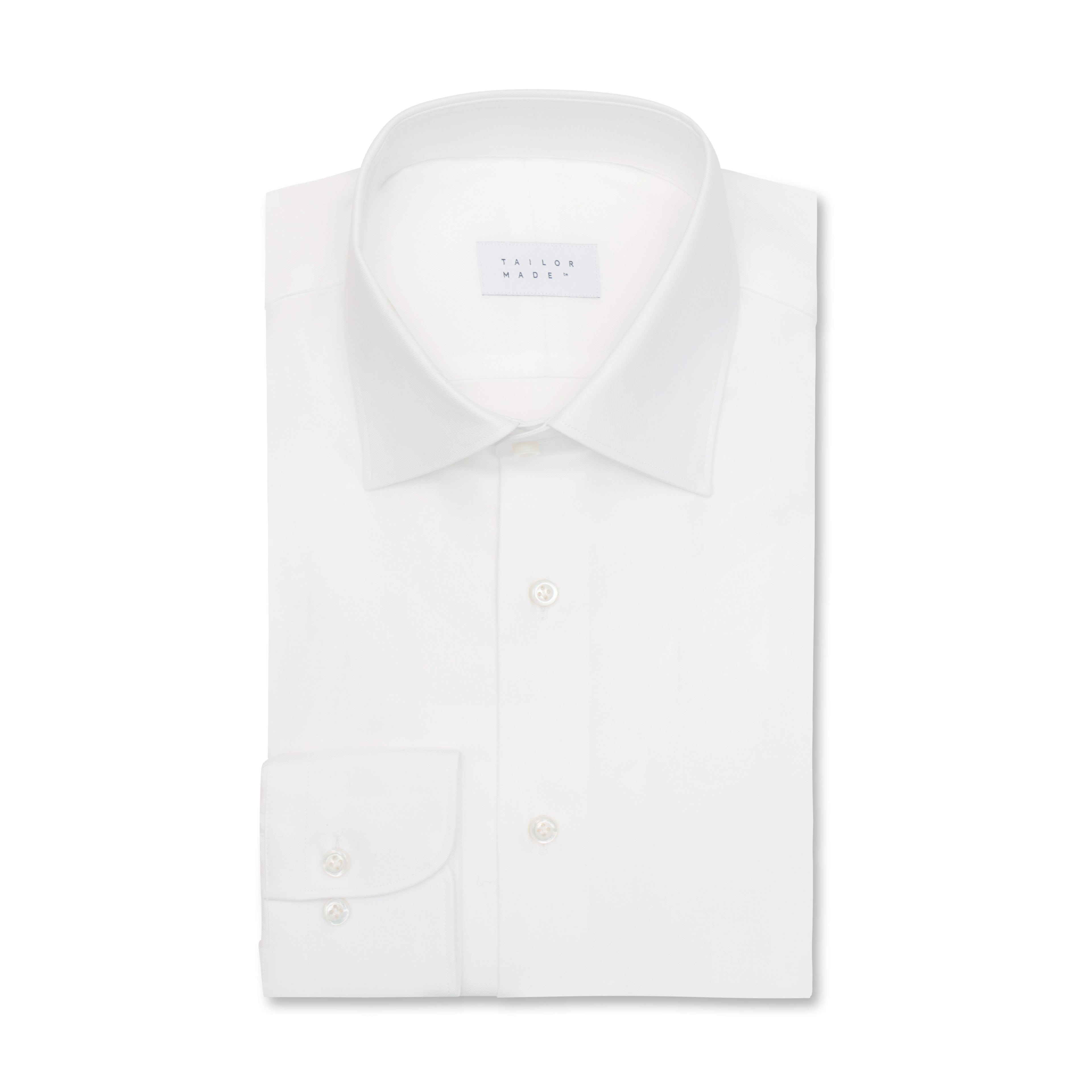 White Twill Classic Collar Shirt