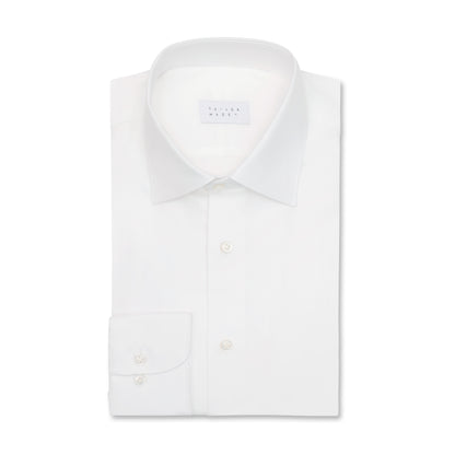 White Twill Classic Collar Shirt