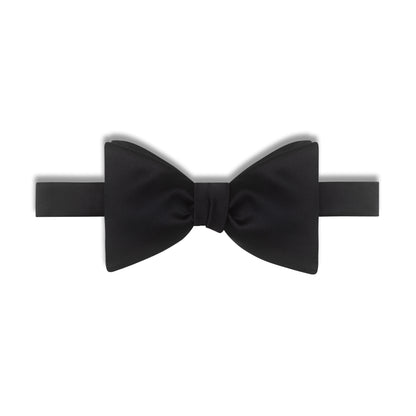 Midnight Blue Satin Silk Bow Tie