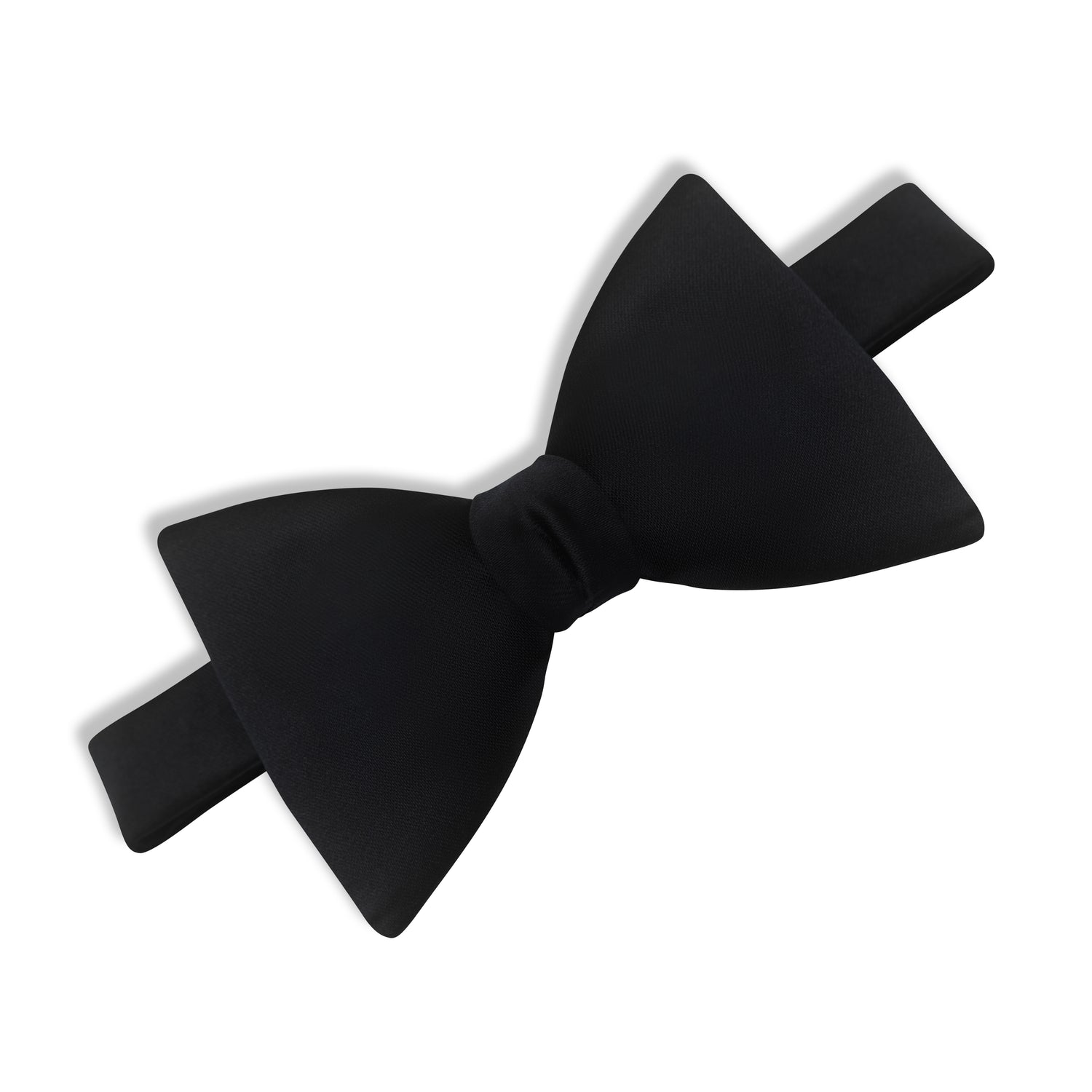 Midnight Blue Satin Silk Bow Tie