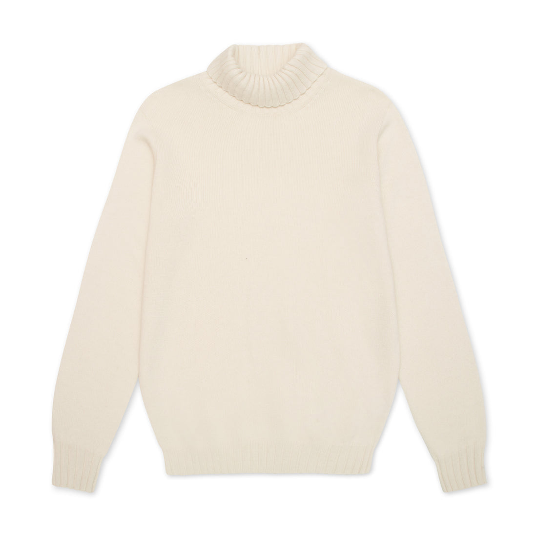 Off White Pure Cashmere Roll Neck