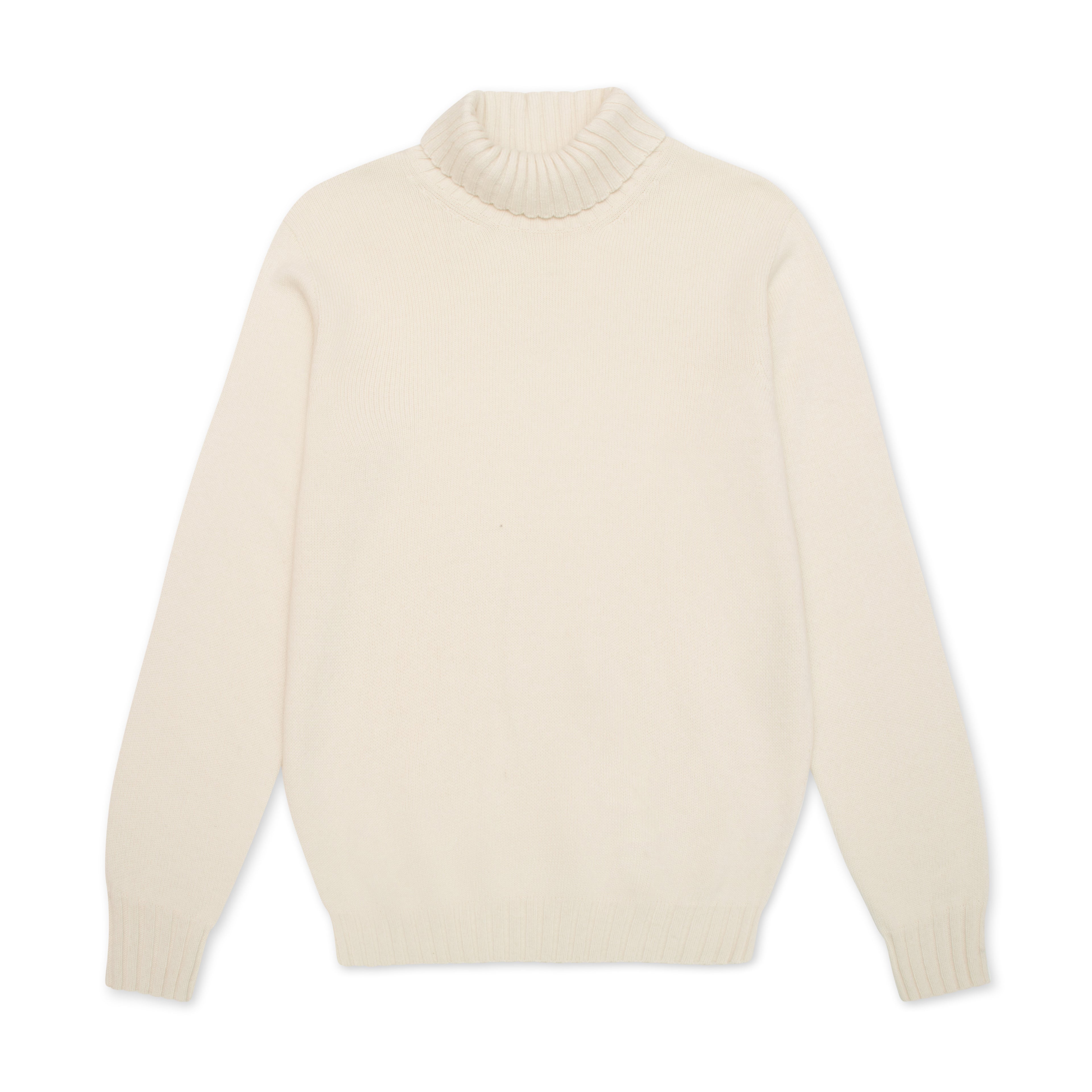 Off White Pure Cashmere Roll Neck