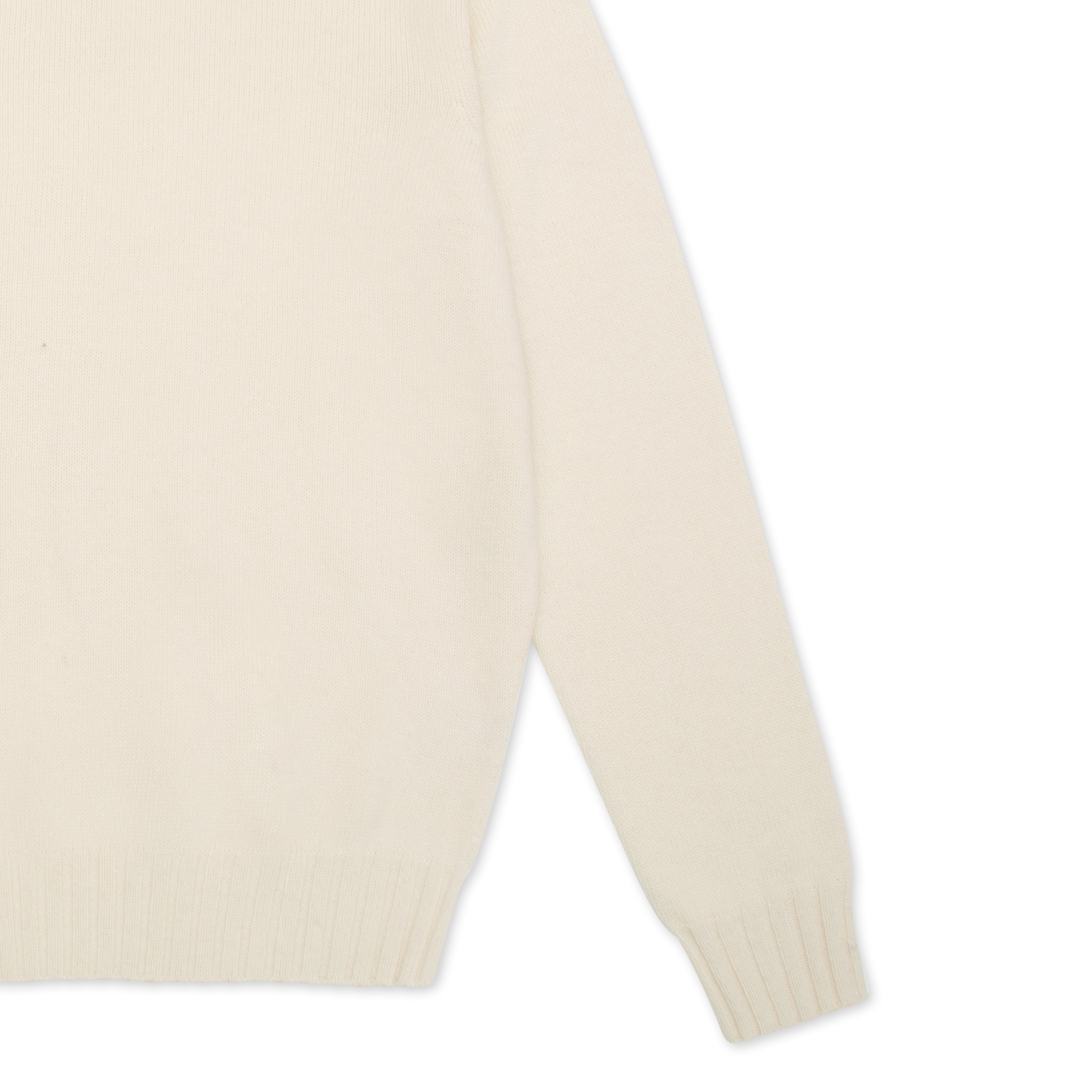 Off White Pure Cashmere Roll Neck