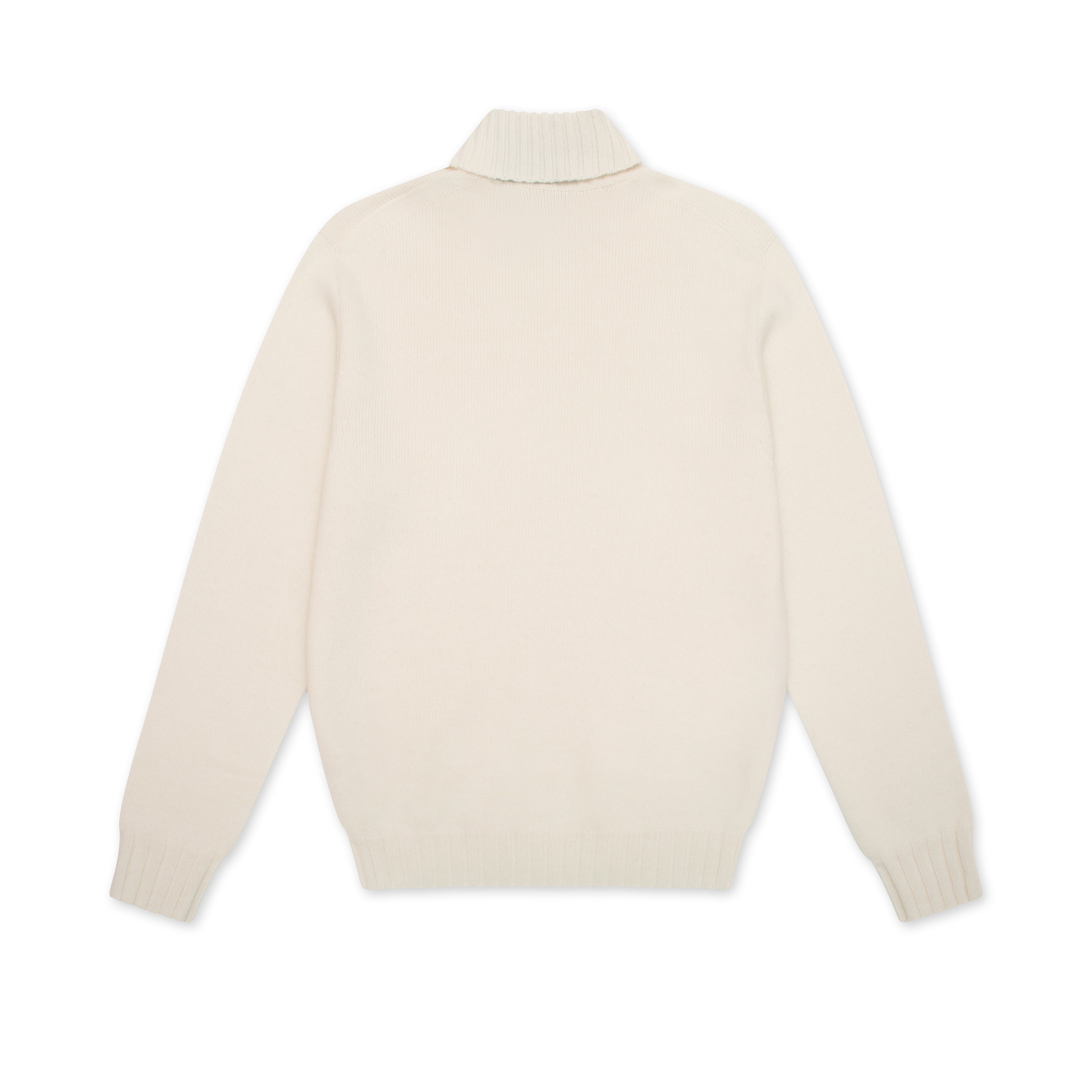 Off White Pure Cashmere Roll Neck