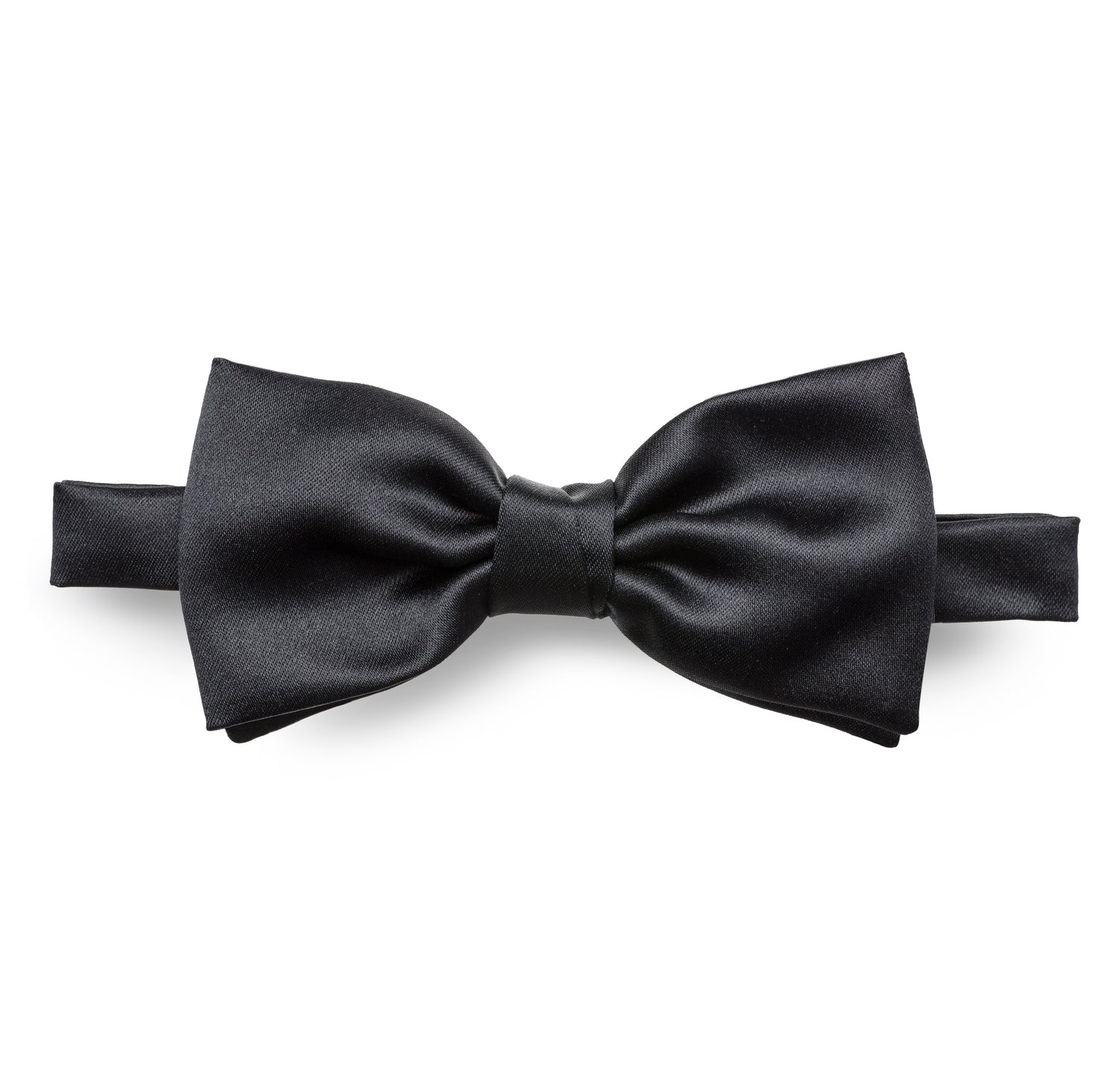 Black Satin Silk Bow Tie